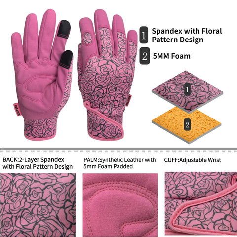 MSUPSAV pink palm view shows soft leather grip for precise handling.
