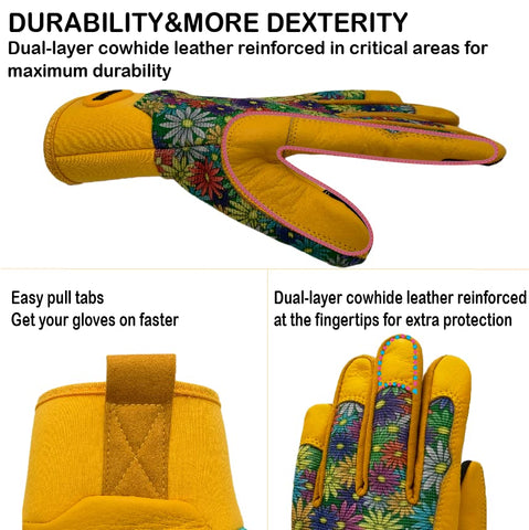 MSUPSAV gloves with reinforced fingertips for precise pruning and cutting.
