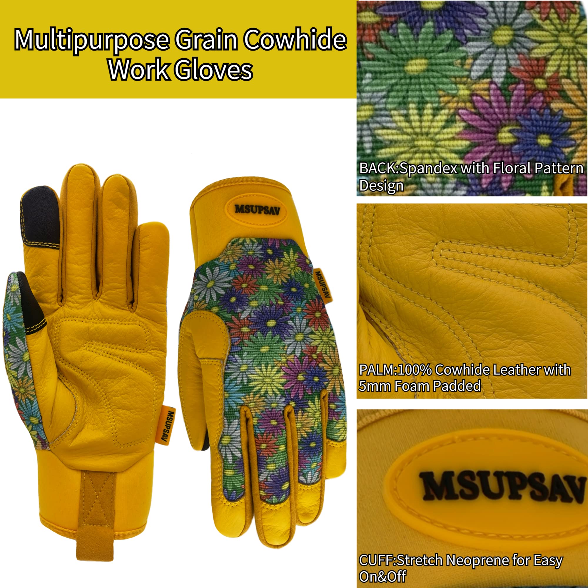 MSUPSAV gloves enabling touchscreen use without removal during outdoor chores.