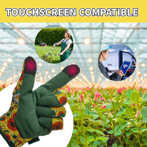 MSUPSAV Green sunflower medium gloves for comfortable fit