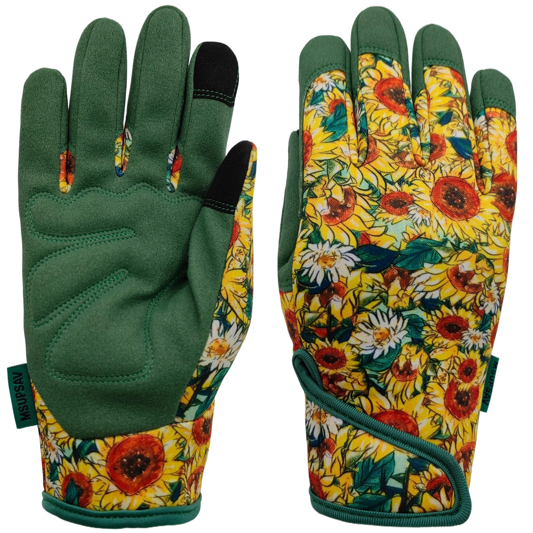 MSUPSAV Gardening Gloves with back stretch for flexible garden work