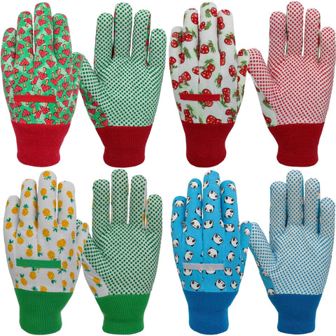 MSUPSAV Kids Garden Gloves with flexible back panel for nimble gardening tasks