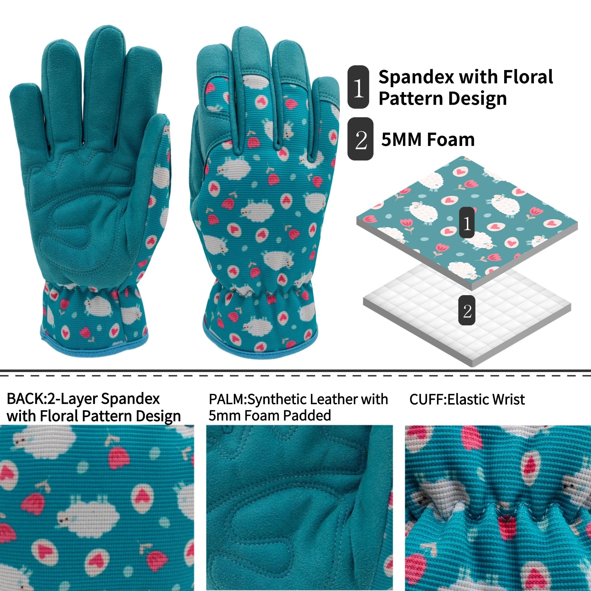 MSUPSAV foam-padded palm for comfortable gardening sessions