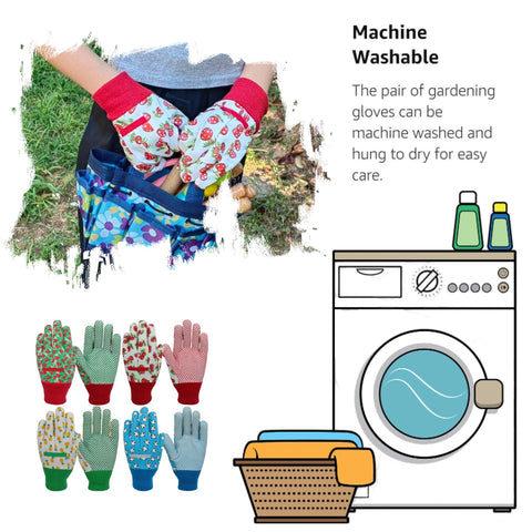 MSUPSAV Kids Garden Gloves four patterns for home or school gardening