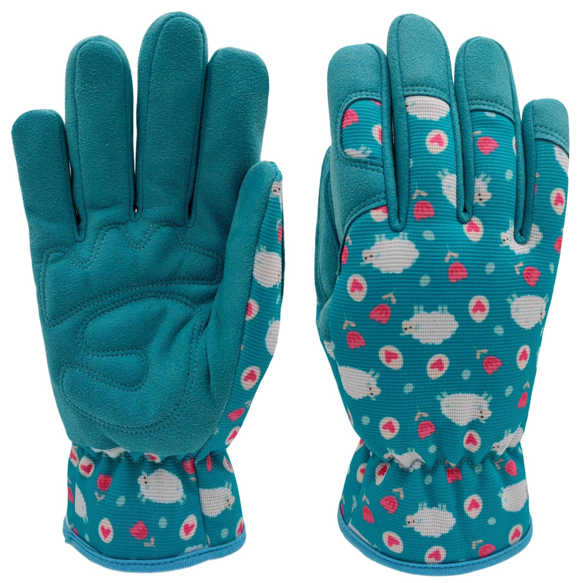 MSUPSAV lake-blue kids garden glove back stretch design for flexible gardening