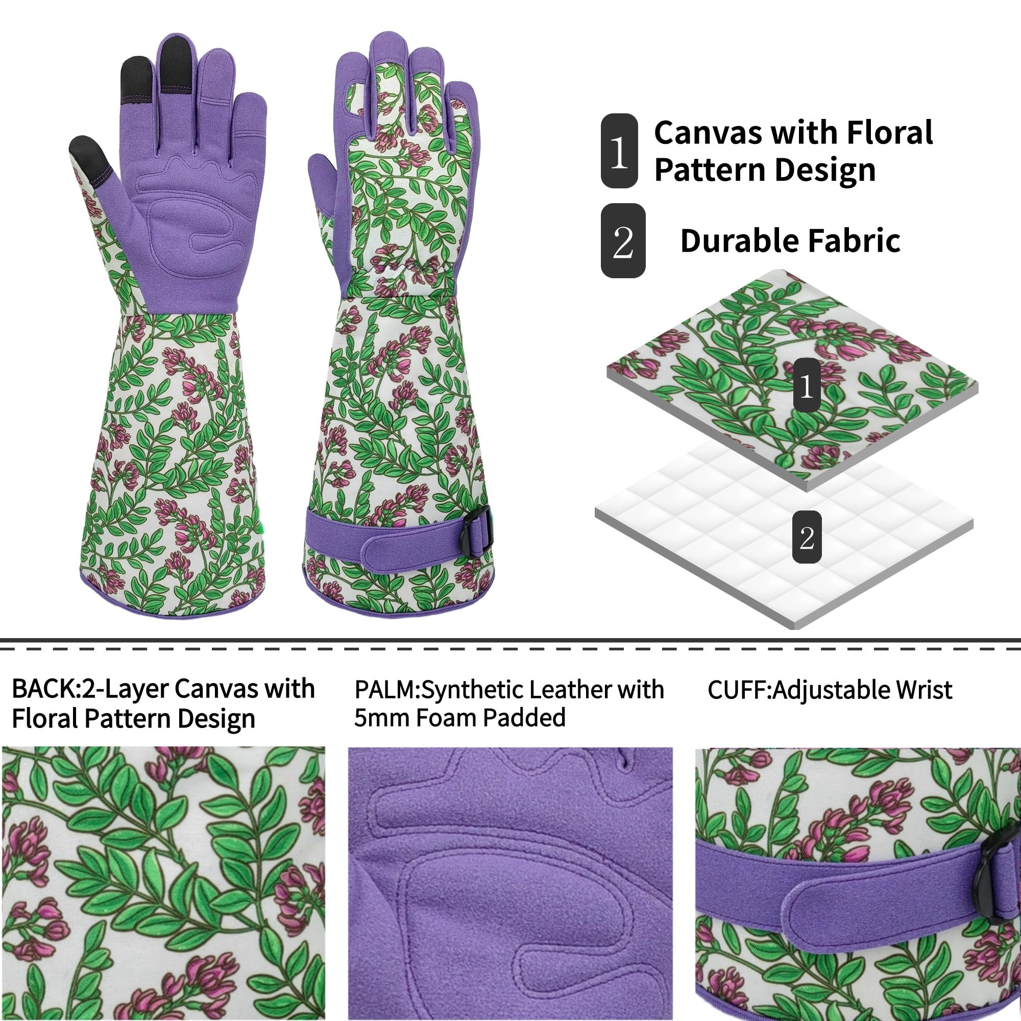 MSUPSAV long cuff gloves protect forearms during thorny pruning tasks