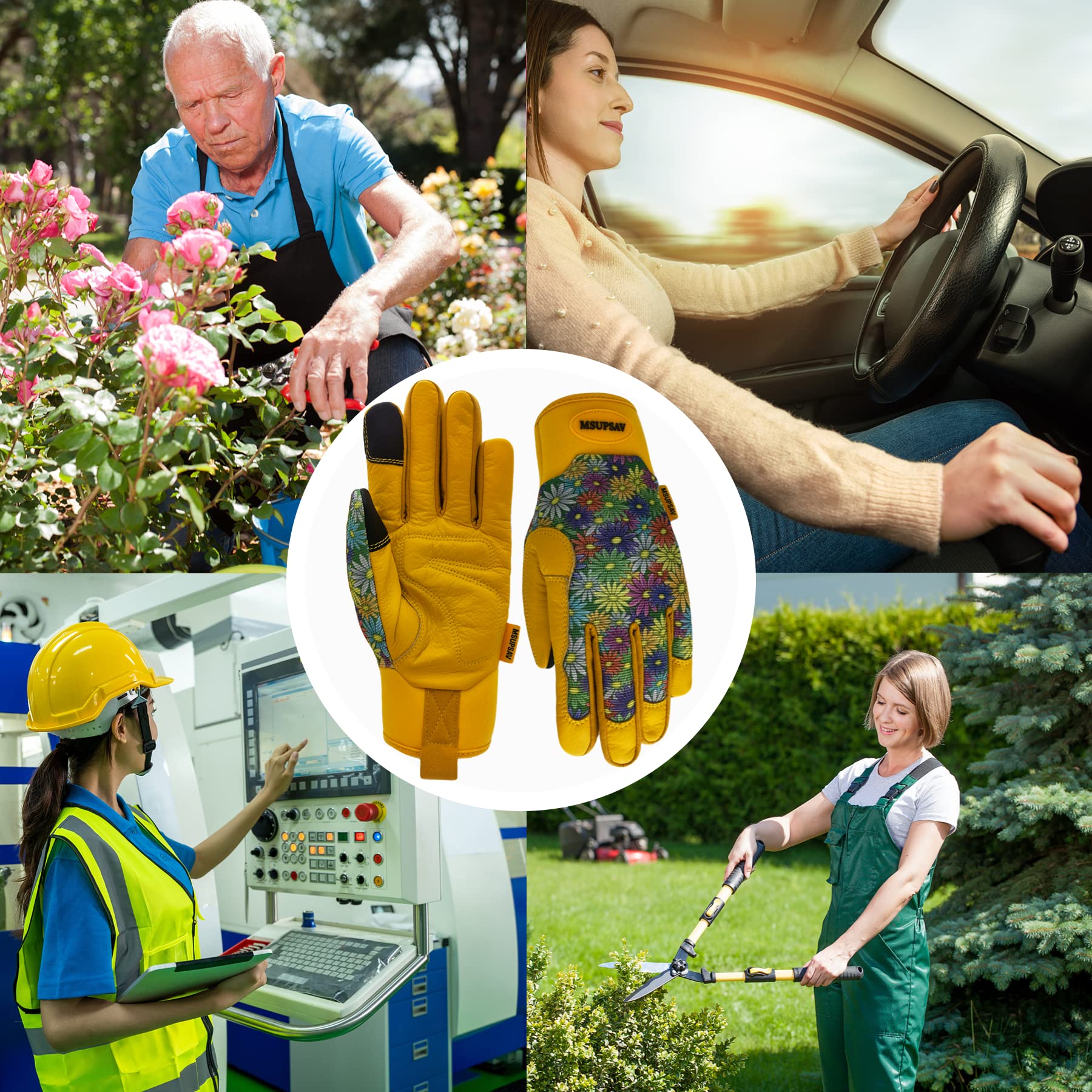 MSUPSAV multi-purpose gloves suitable for weeding, mowing, and light DIY outdoors.