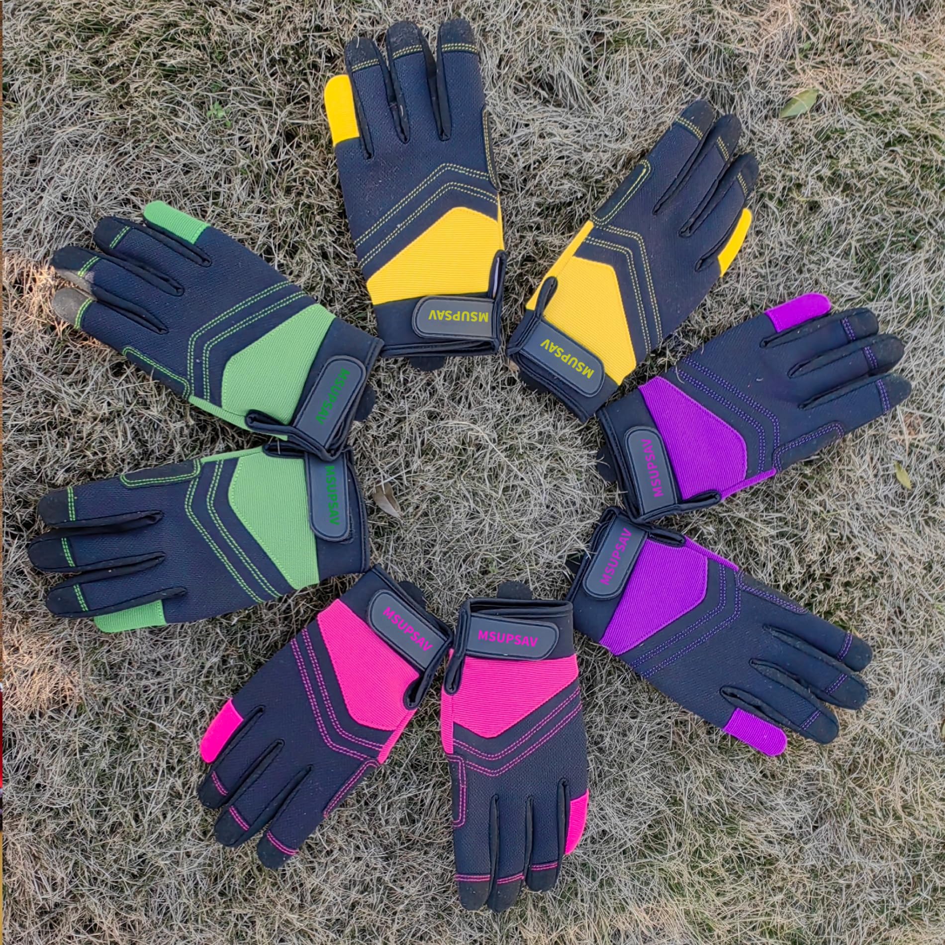 MSUPSAV multi use gloves suited for gardening, DIY, and outdoor tasks.