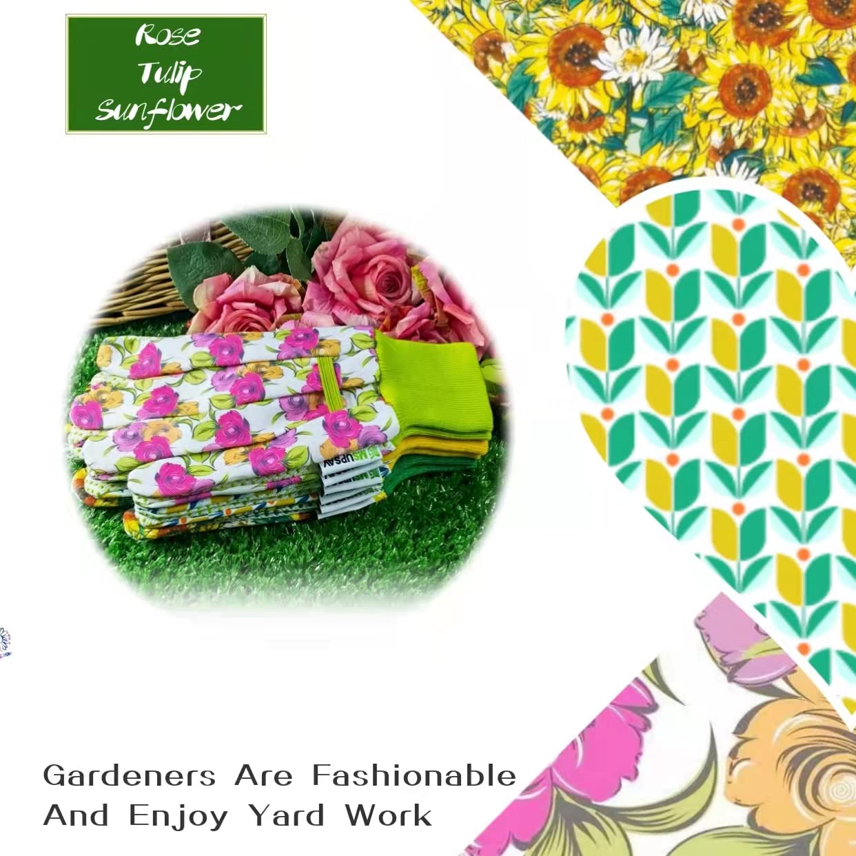 MSUPSAV Paris gardening gloves in three bright colors for easy task id