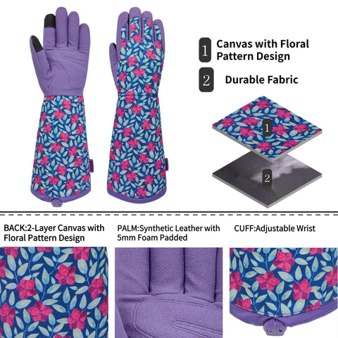MSUPSAV rose pruning gloves palm detail with foam padding for comfortable grip