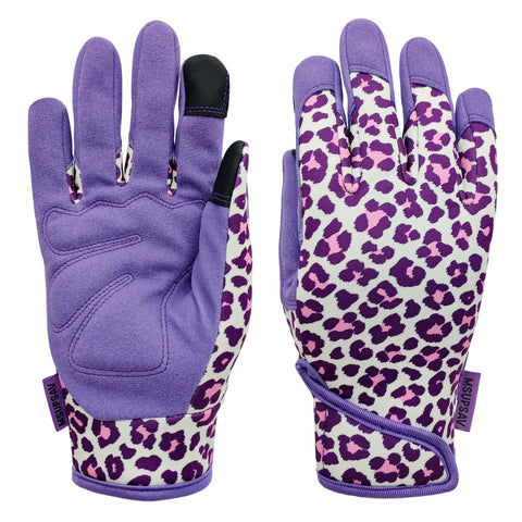 MSUPSAV gardening gloves with spandex back for flexible comfort during planting.