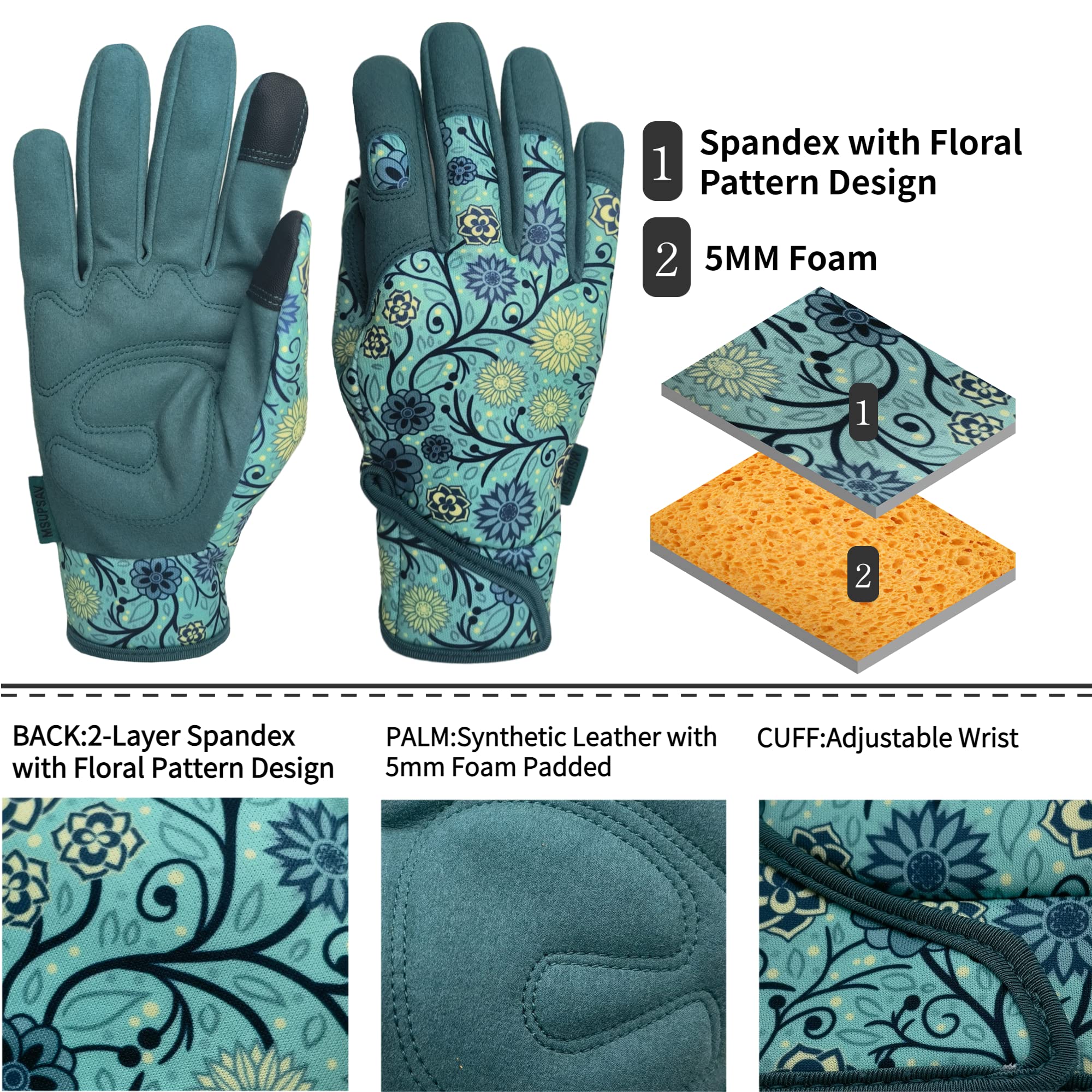 MSUPSAV touchscreen-capable gloves with thumb and forefinger for easy phone use