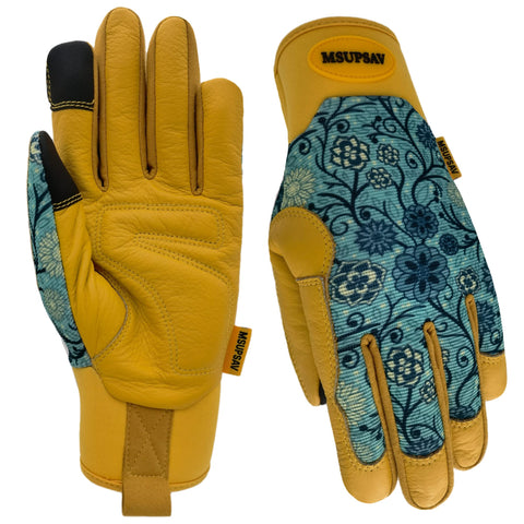 MSUPSAV women’s garden gloves with back-stretch fabric for flexible gardening