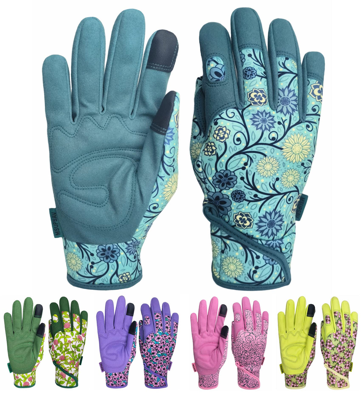 MSUPSAV gardening gloves back stretchable design for flexibility.