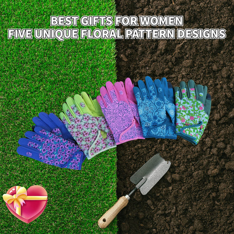 MSUPSAV women's gardening gloves breathable back and flexible fit for outdoor tasks.