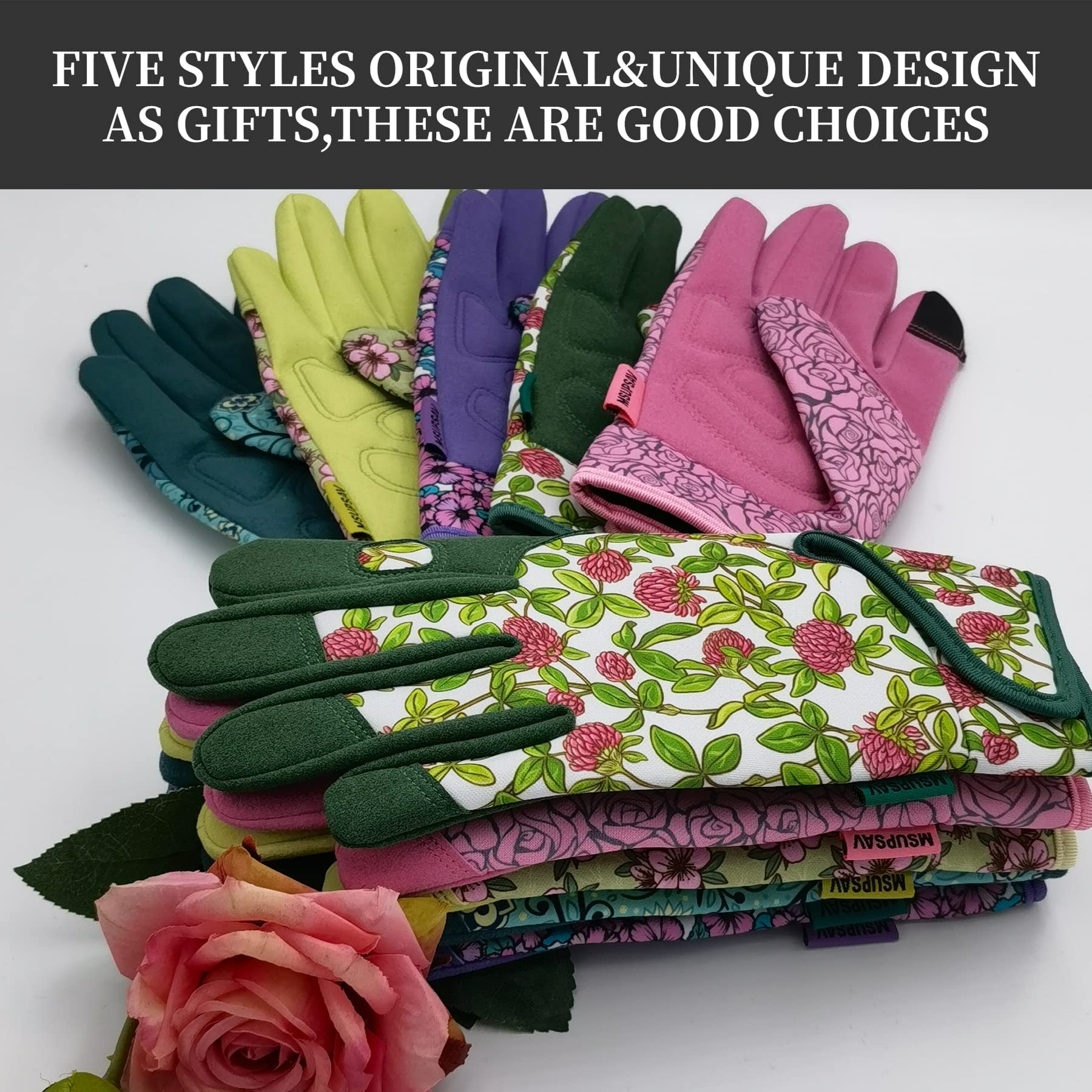 MSUPSAV gloves provide flexible, all-day gardening comfort.