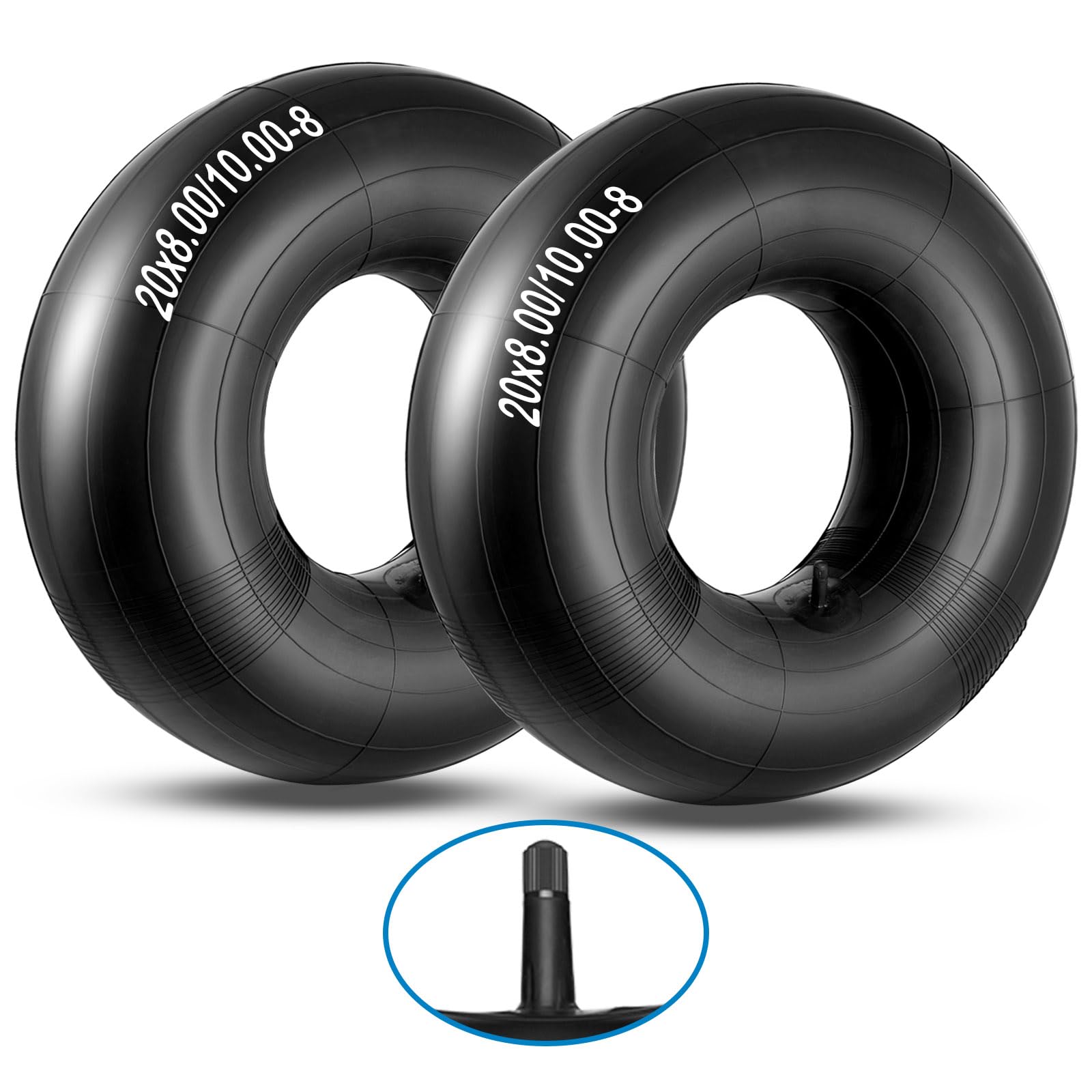 MTA XEK 20x10-8 inner tube with TR13 stem, compatible with riding mowers and lawn tractors