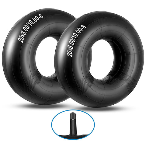 MTA XEK 20x10-8 inner tube with TR13 stem, compatible with riding mowers and lawn tractors