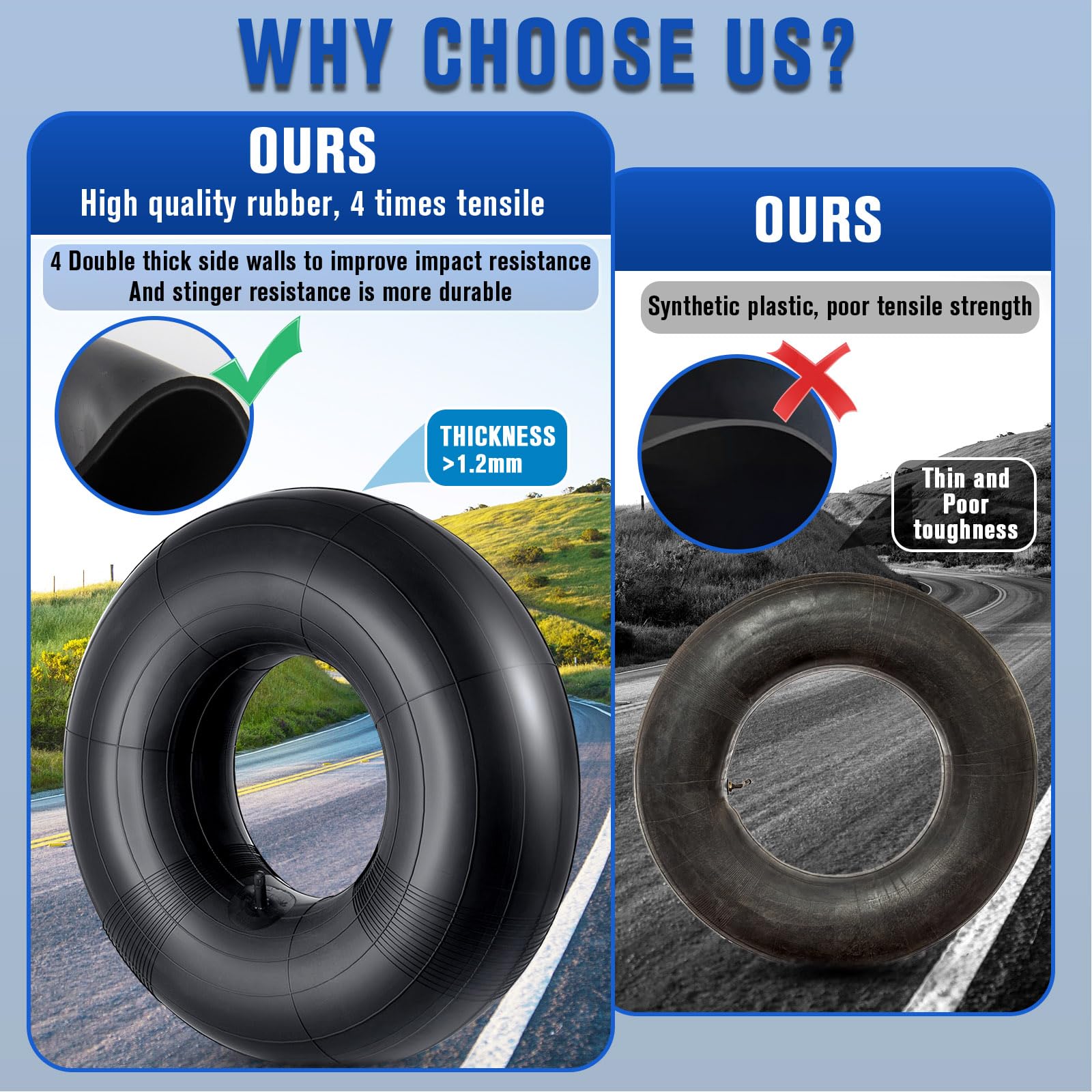 MTA XEK durable rubber construction enhances tire longevity and reliable sealing