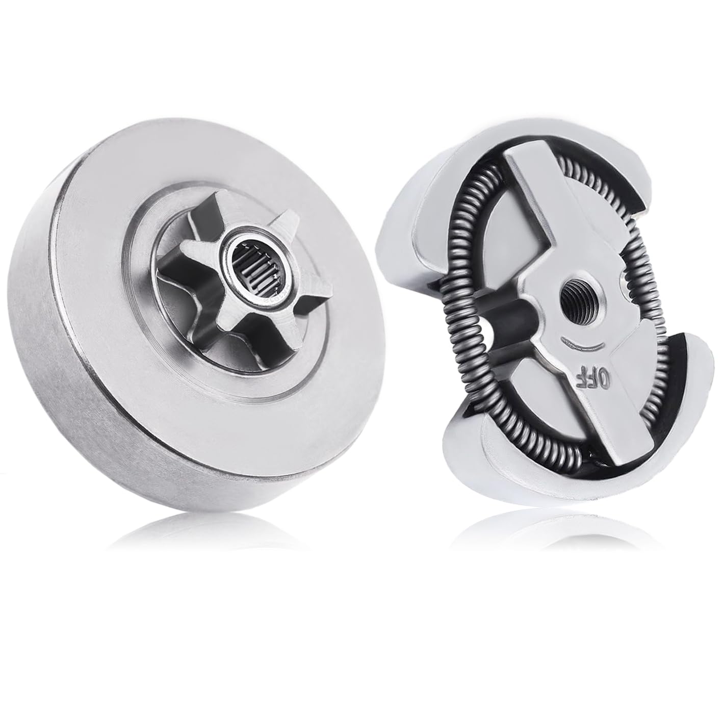 Mtanlo 3/8-6T spur sprocket drum on Husqvarna 136 for smoother starts