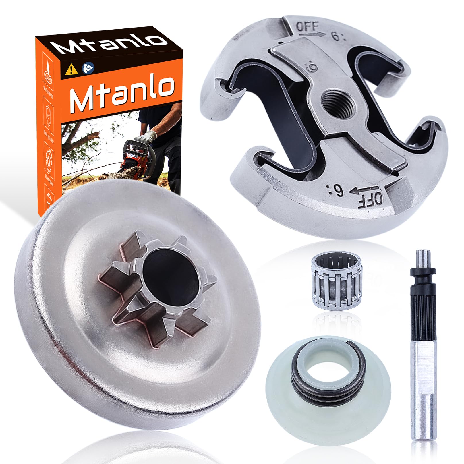 Mtanlo 325-7T clutch drum for Husqvarna, smoother engagement.