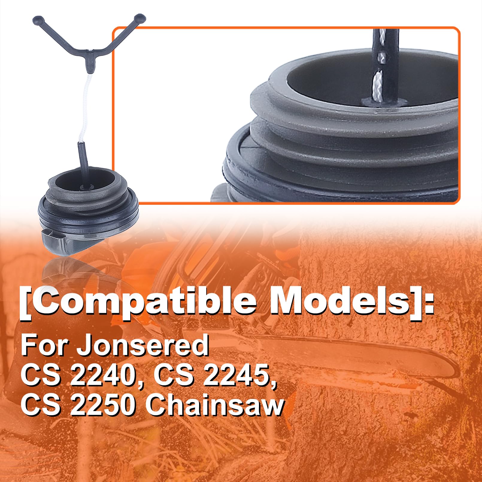 Mtanlo dual-cap package, replaces both fuel and oil caps.