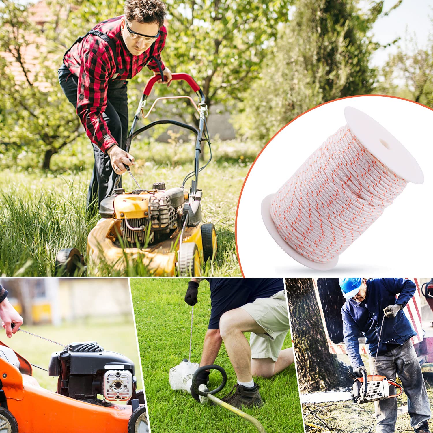 Mtanlo husqvarna-compatible rope 3-5mm for easy pull starts on Husqvarna tools.
