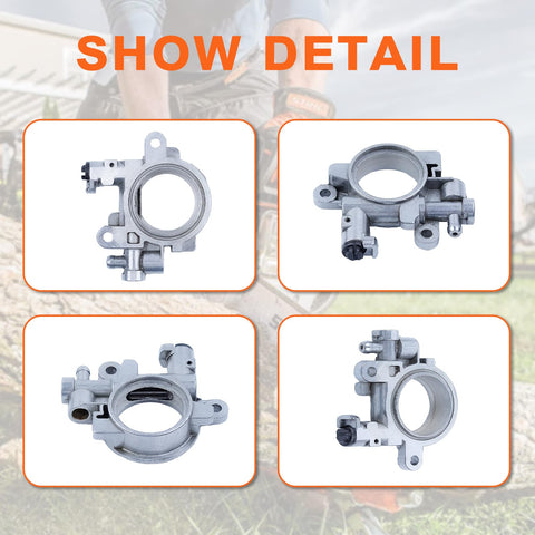 Mtanlo oil pump with worm gear for Stihl MS391 in a maintenance scenario