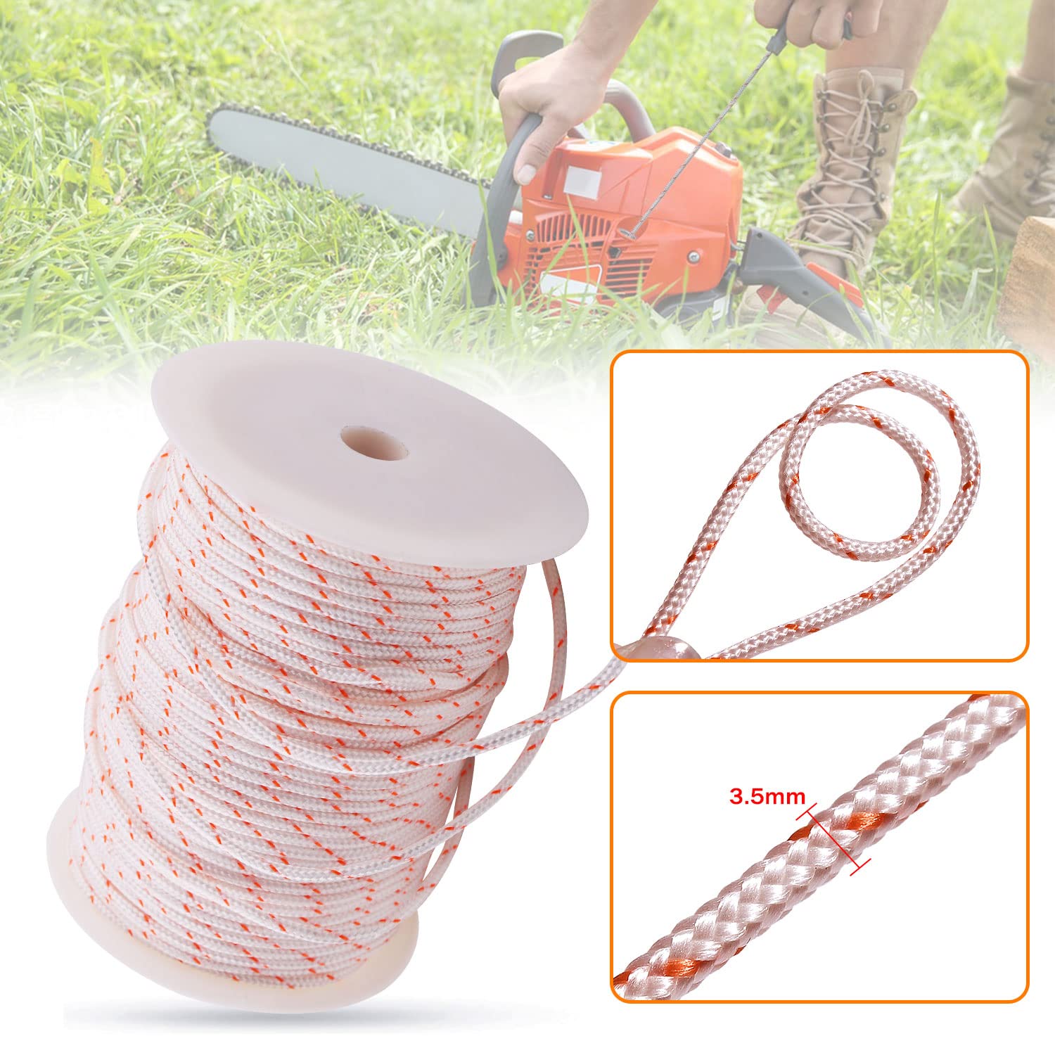 Mtanlo stihl-compatible rope 3-5mm for fast, reliable starts on Stihl machines.
