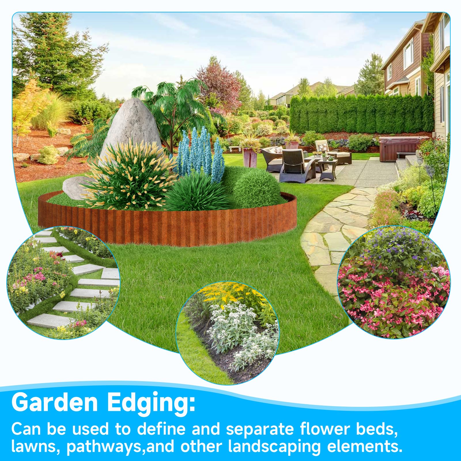 MTART border edge along stairs enhances landscape definition.