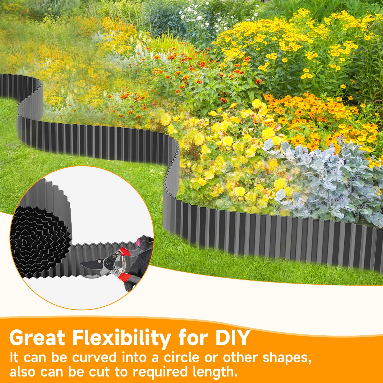 MTART corrugated design enhances modern landscape borders.