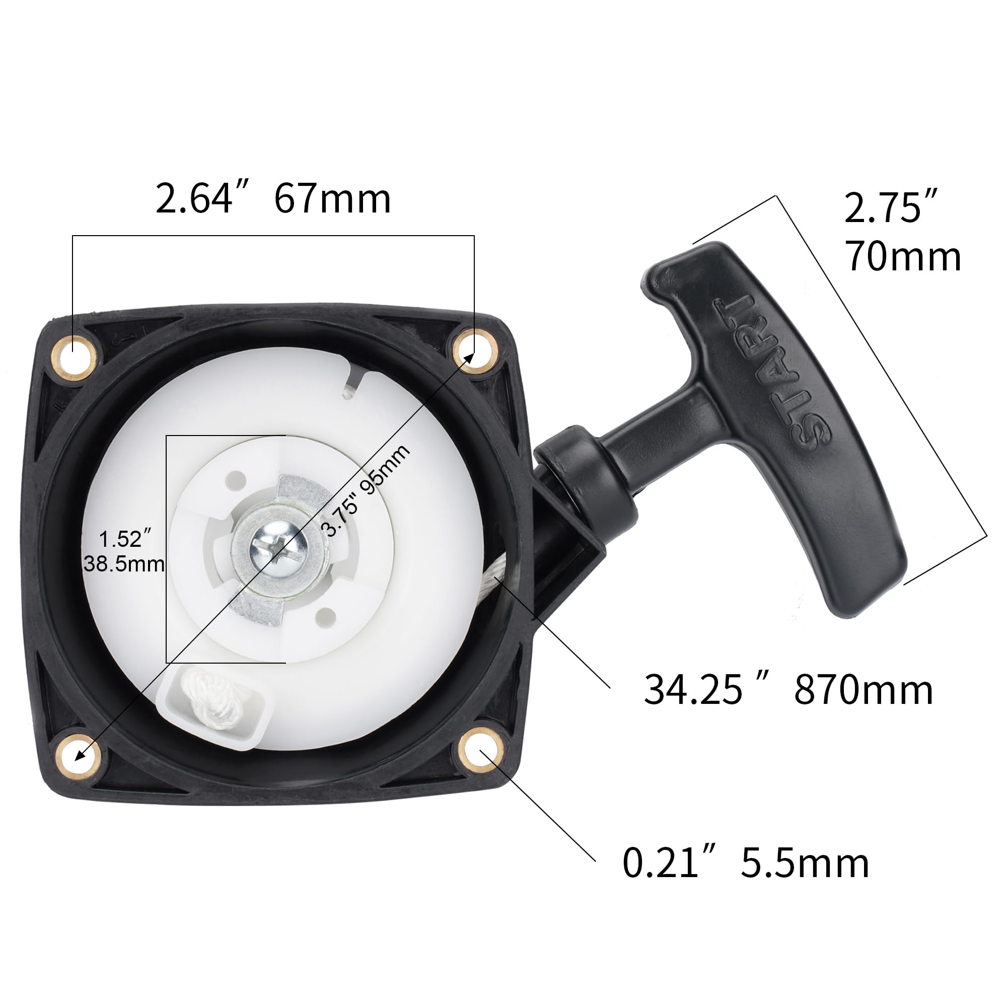 MTATCN pull starter handle and recoil assembly on a 150BF blower
