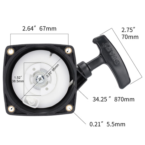 MTATCN pull starter handle and recoil assembly on a 150BF blower