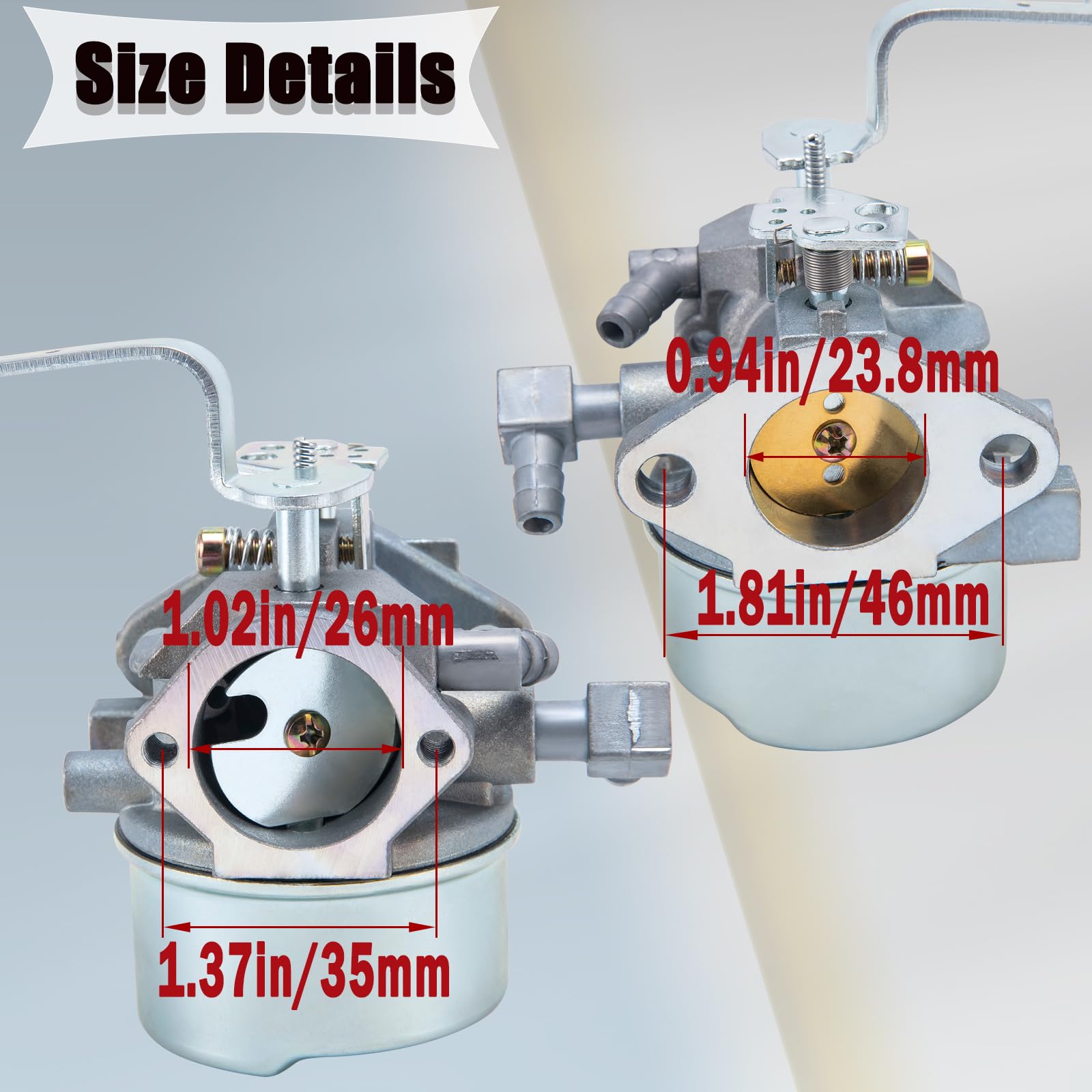 Shut-off valve and fuel filter ensure safe fuel flow.