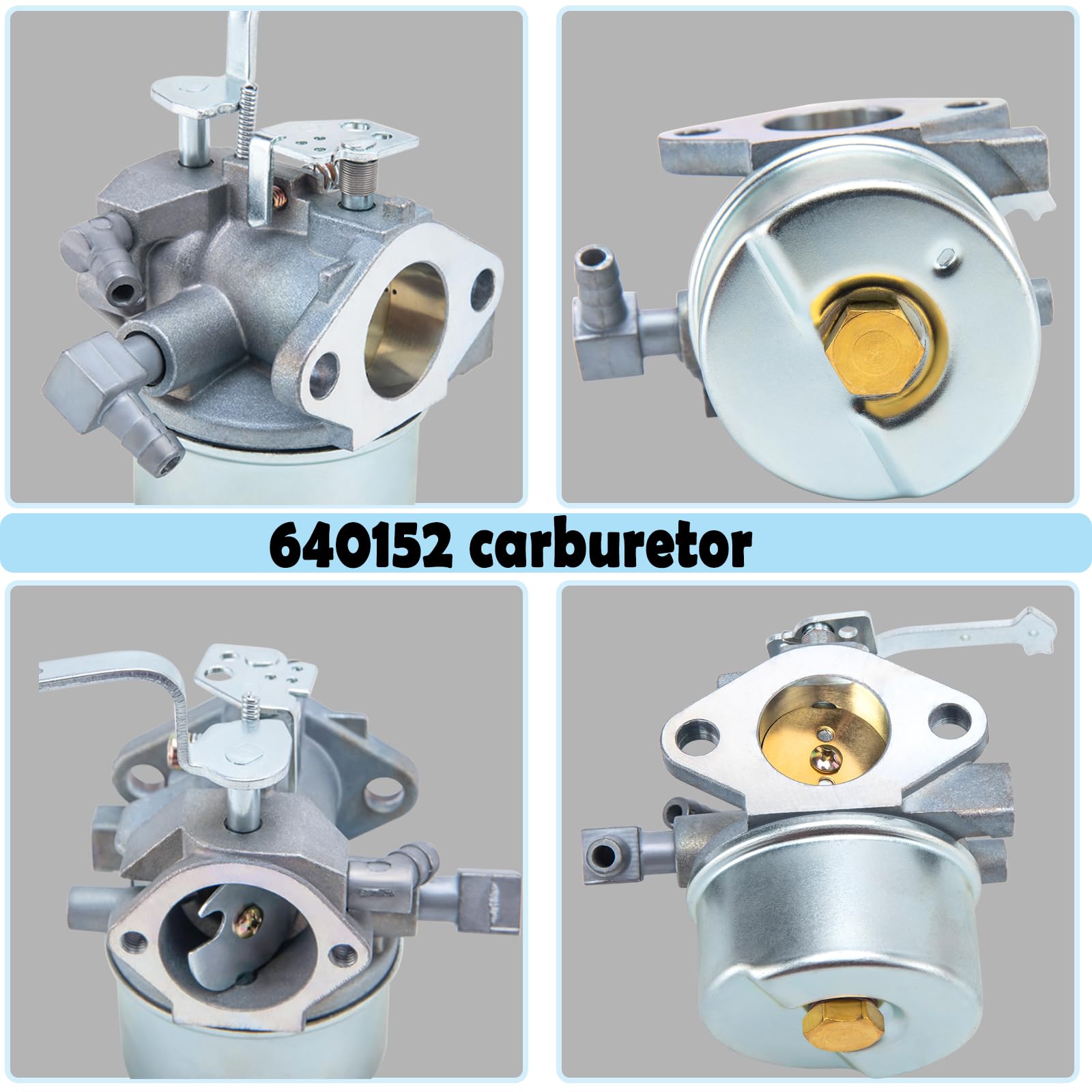 Complete included parts kit for carburetor replacement.