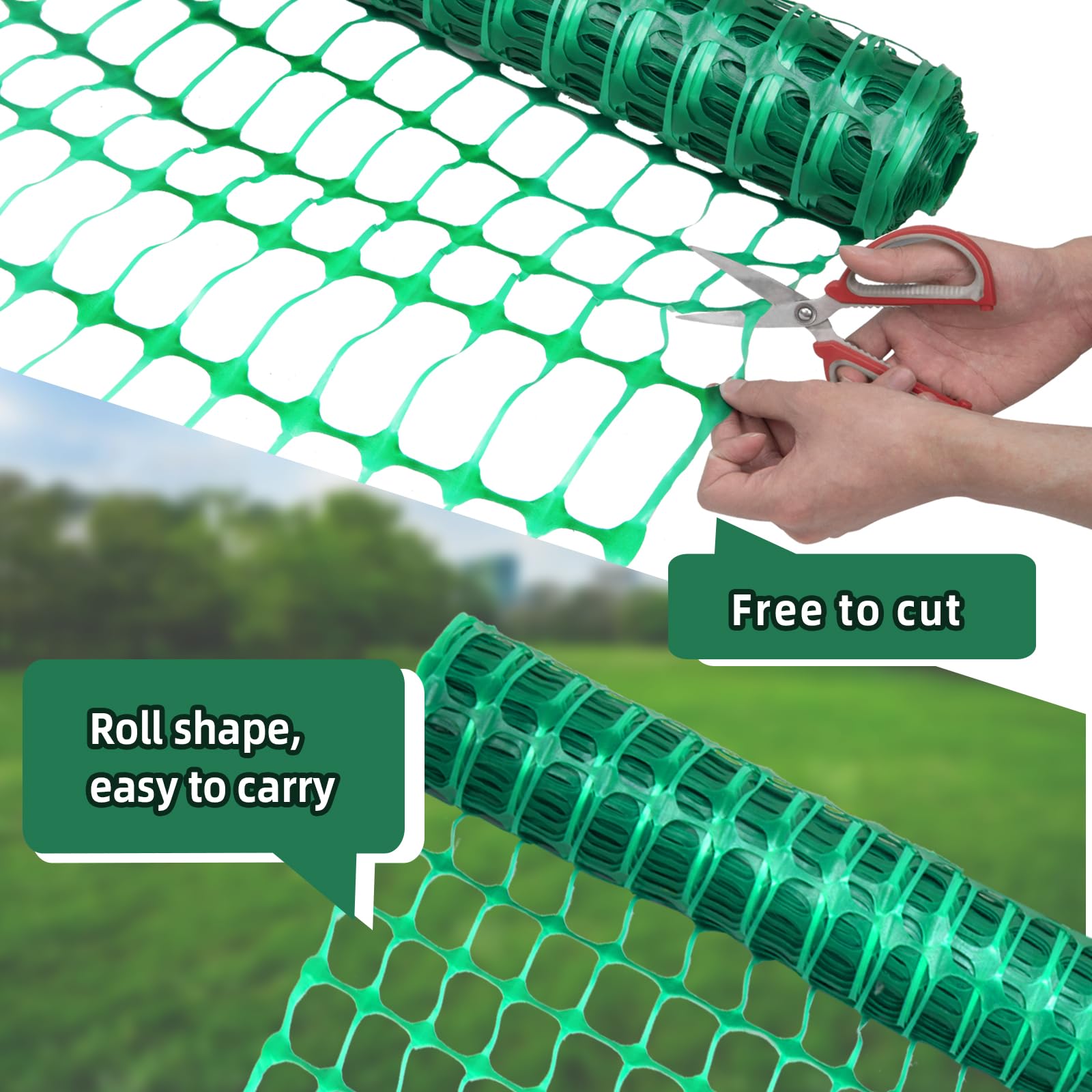 MTAW XEK plastic fencing ties connect sections securely.