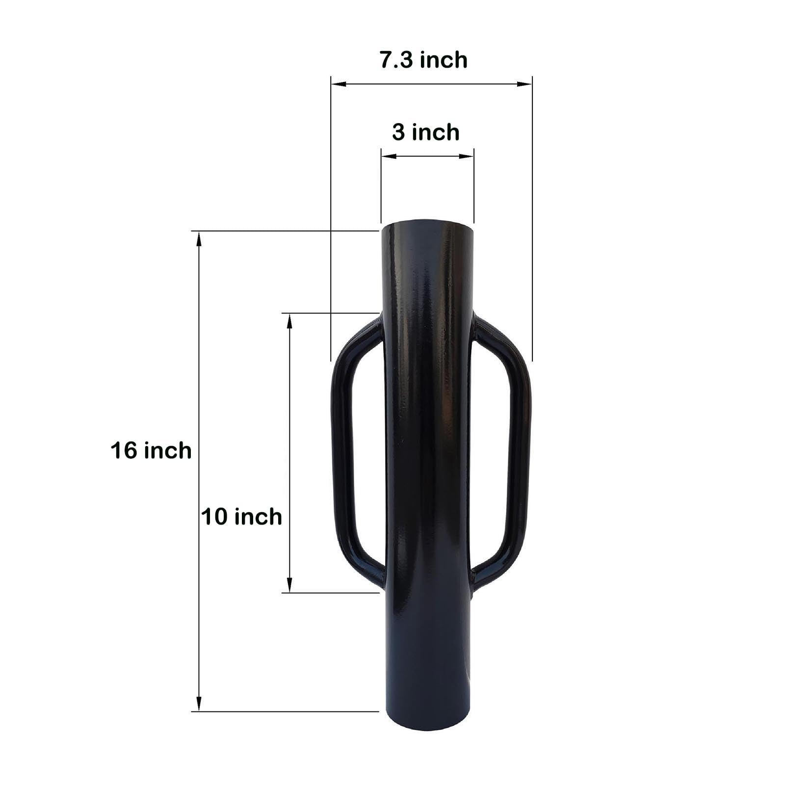 MTB Garden post driver 8lb black powder-coated steel for durable outdoor use.