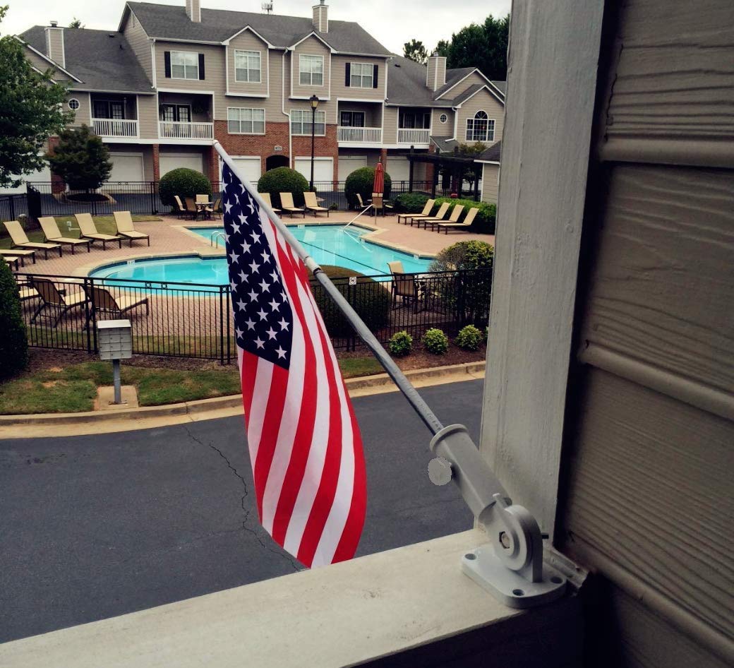 MTB Supply aluminum bracket supports 1-inch flag poles anytime.