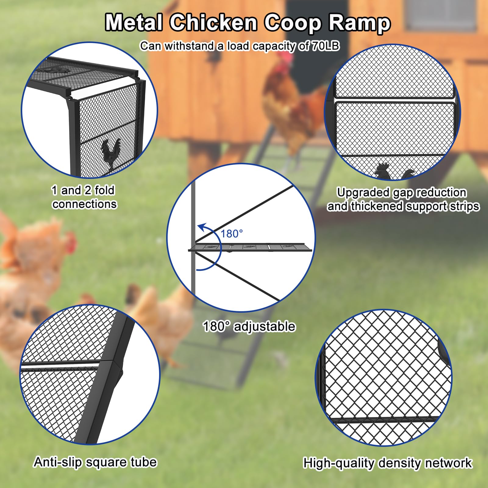 MTGSTOCL DIY-length coop ladder adapts to different coop heights with easy assembly.