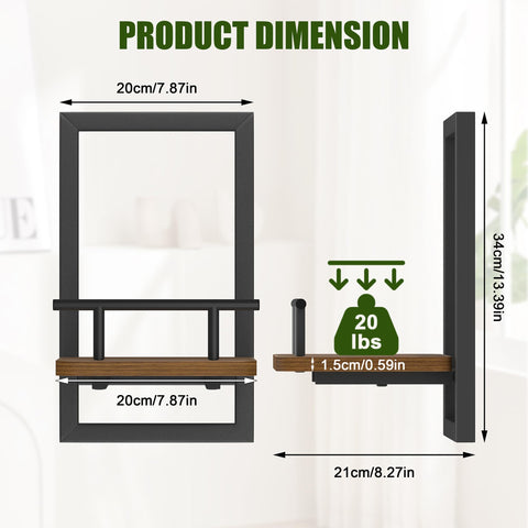 MTGSTOCL two-pack wall shelves displaying plants on a modern living area wall