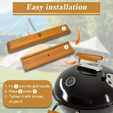 MTGSTOCL Weber handle installation tool-free mounting for quick grill upgrade.