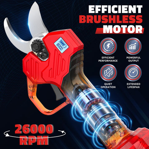 MtiolHig pruning shears with brushless motor for powerful cuts and efficiency.
