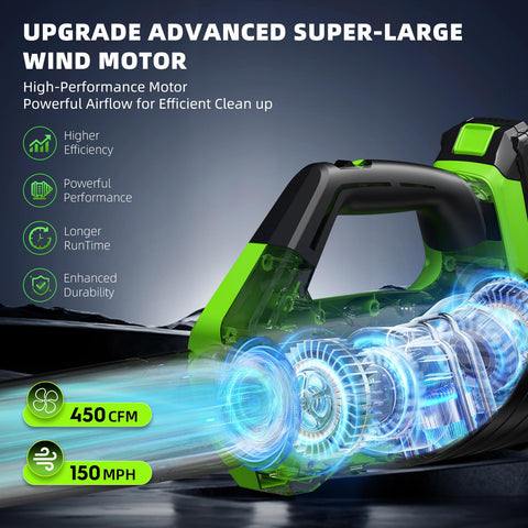 MTKOALA leaf blower turbo airflow for powerful yard cleaning