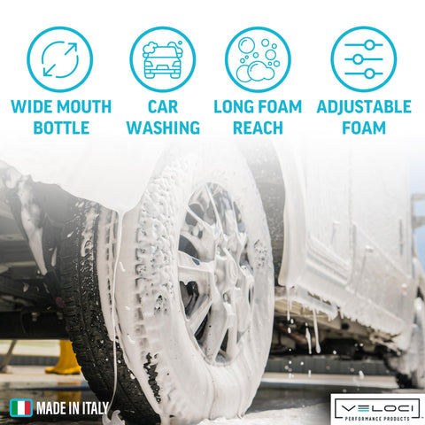 PF22 adjustable nozzle enables vertical or horizontal spray for versatile cleaning.