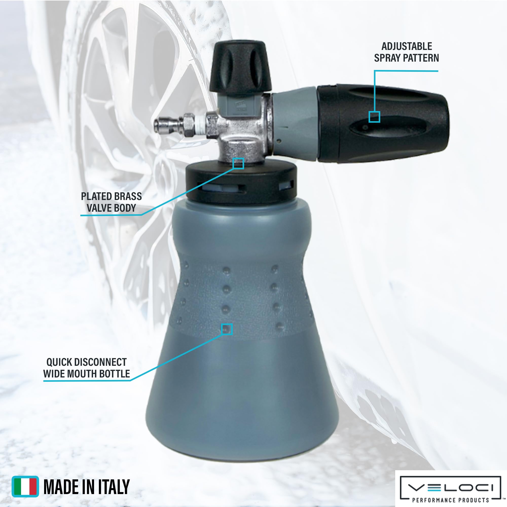 Durable PF22 with vertical and horizontal spray options for various surfaces.