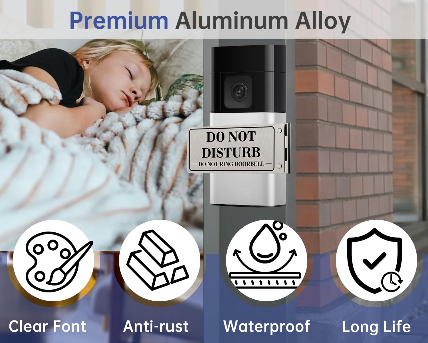 Low-profile design preserves doorbell aesthetics and visibility.