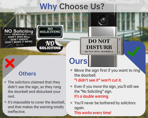 Durable metal construction and compatibility with Ring video doorbells.