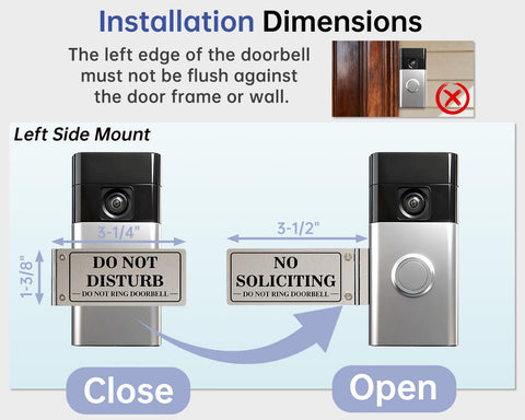 MtMinn universal-fit doorbell cover with peel-and-stick installation for quick setup