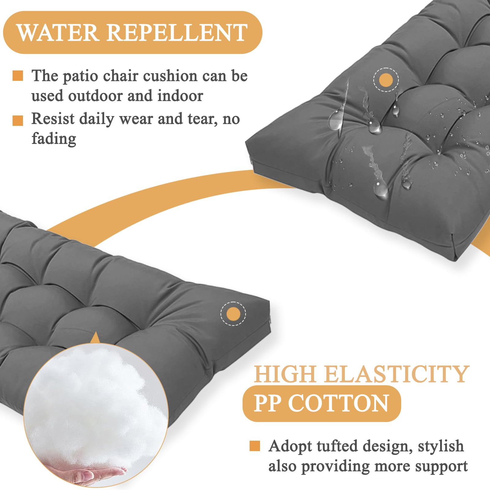 MTMR tufted design adds elegance and steady seating.