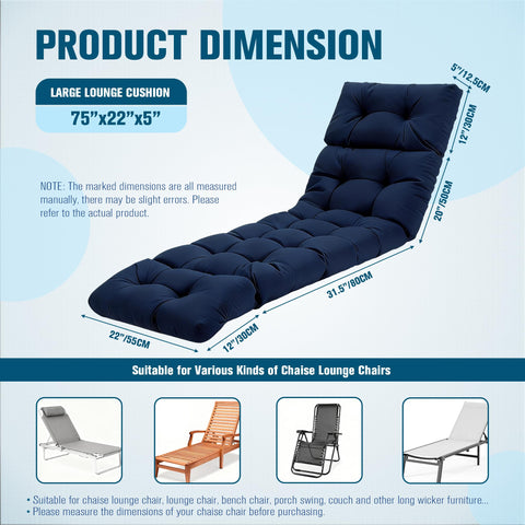 MTMR navy cushion designed for multi-occasion outdoor seating arrangements.